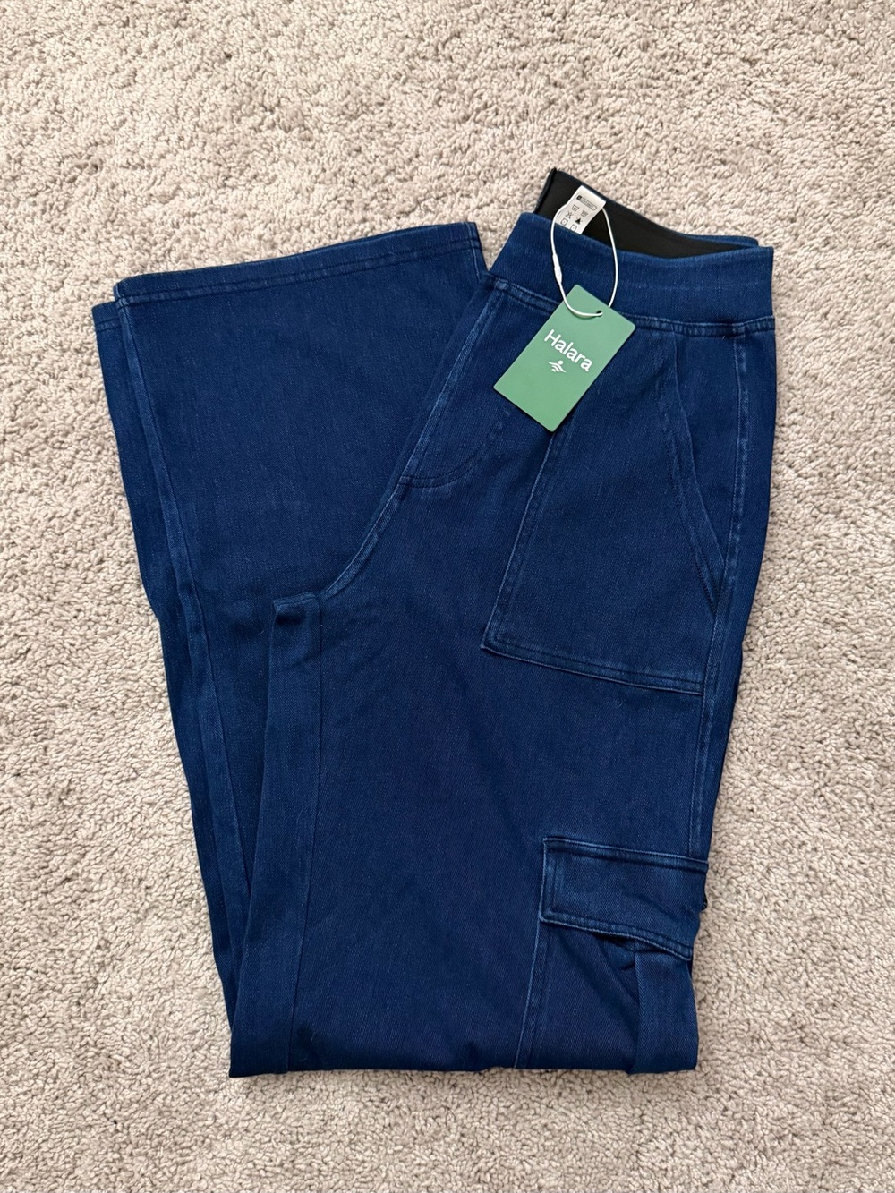 HALARA Women’s Dark Wash Wide Leg Stretch Jeans